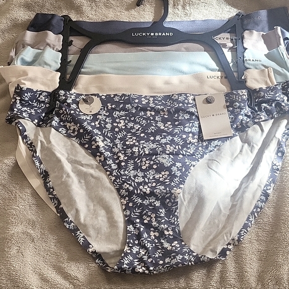 NWT LUCKY BRAND Women's Hipster no-show panties (set of 5) size L - Picture 2 of 5